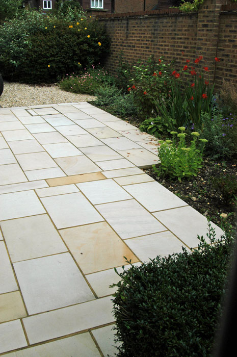 Paving detail in the front garden